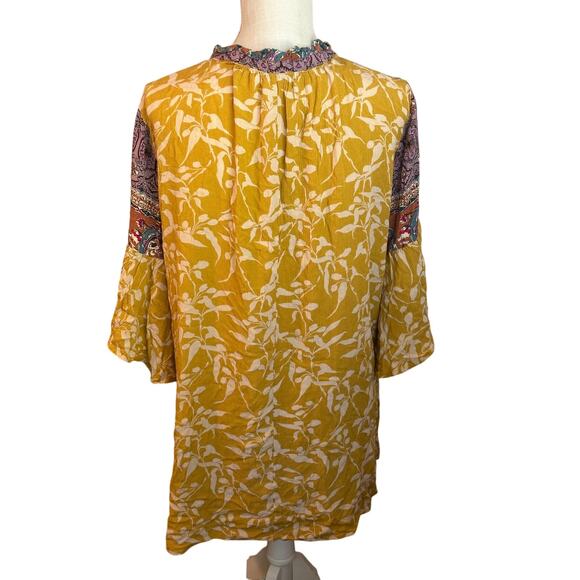 UMGEE Boho W/ Bell Sleeves Mini Dress Size Medium - Picture 2 of 5